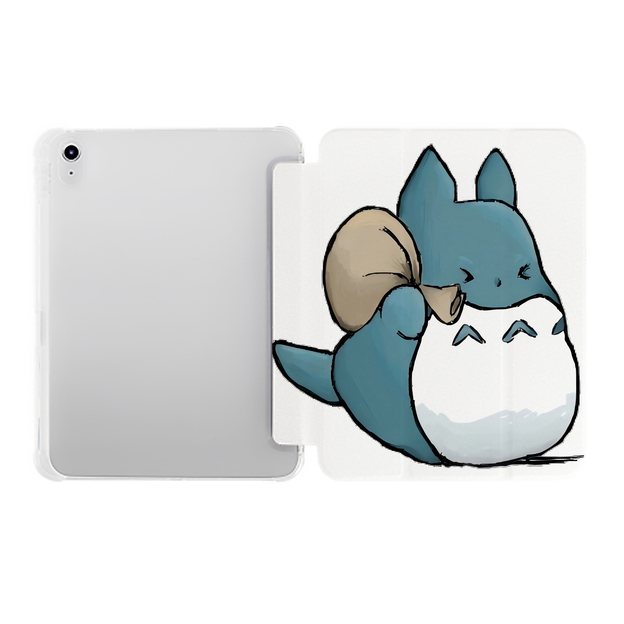 （画像用） となりのトトロ 草壁メイ 草壁サツキ My Neighbor Totoro Satsuki Kusakabe Mei Kusakabe IPad ケース ペン収納付き 三つ折りスタンド PUレザー×シリコン 対応機種9.5/10.5/10.9インチ
